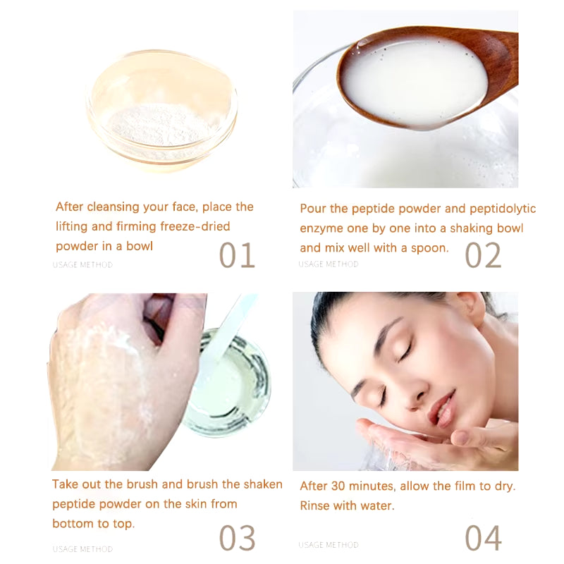 Korean Collagen Hyaluronic Acid Face Mask Repair Firming Lifting Improve Fine Lines Brighten Moisturiz Peptide Essence Skin Care