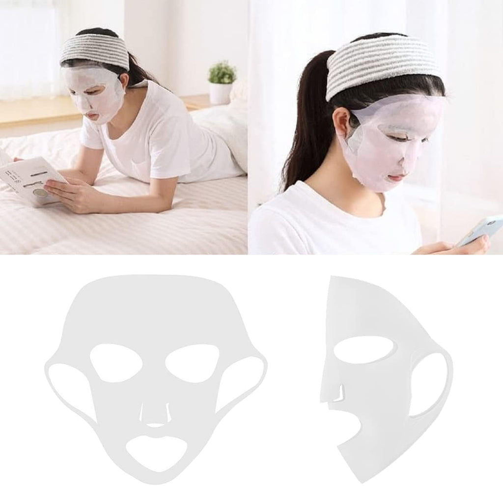 Masque Hydratant Au Silicone, Couverture De Masque En Silicone, Masque Facial En Silicone Réutilisable, Masque Hydratant Pour Le Visage, Empêche L'Évaporation, Outil De Beauté Pour Le Visage