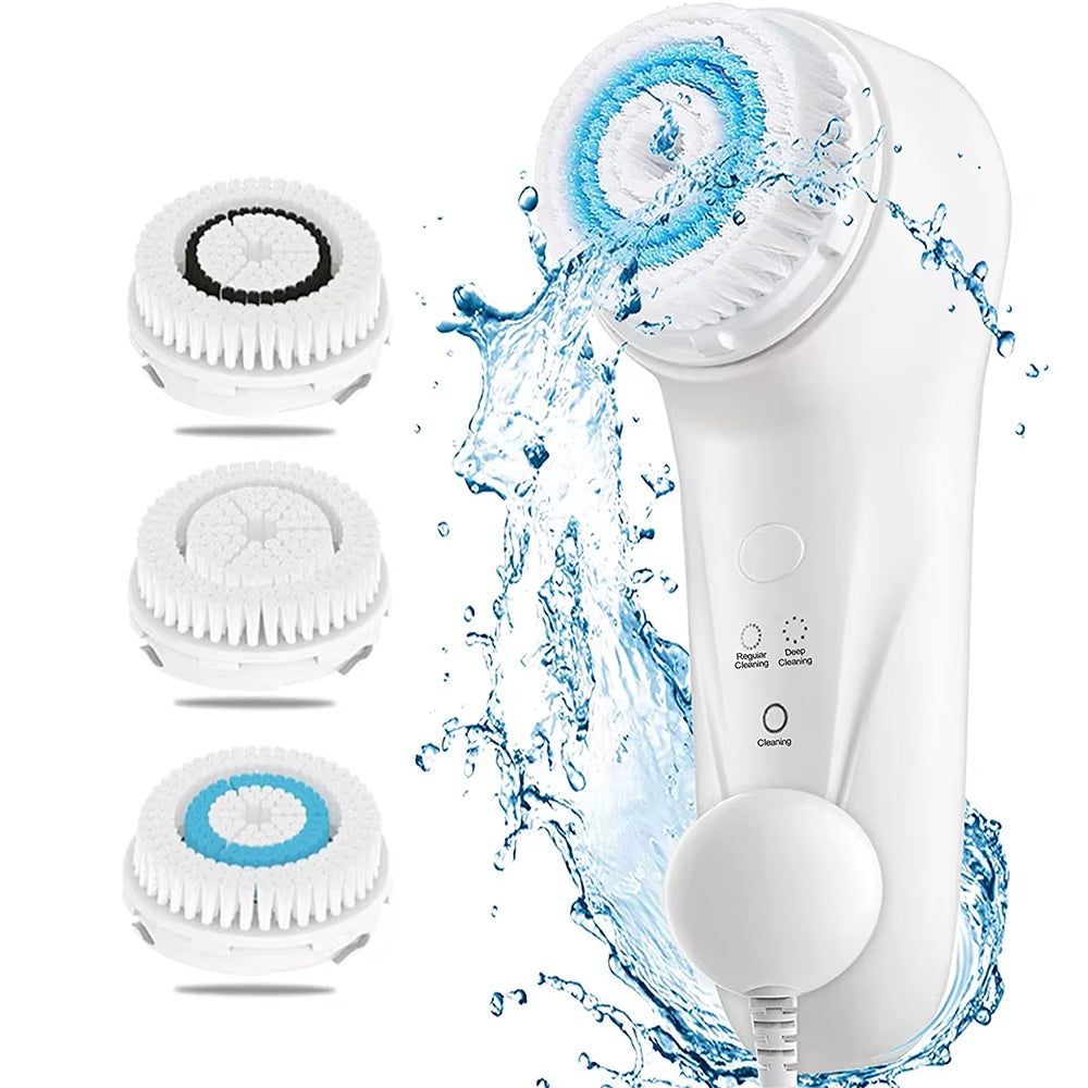 Sonic Vibrating Facial Cleansing Brush Face Skin SPA Deep Scrubber Skin Care for Cleaning Exfoliating Makeup Remover Beauty Tool