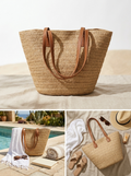 Sac de plage Nuvéra Riviera effet paille tissée